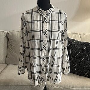H&M Monochrome Checkered Shirt
